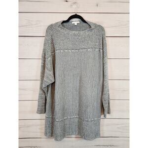 Westport Women's Gray Solid‎ Knit Boat Neck Long Sleeve Pullover Sweater Size 3X